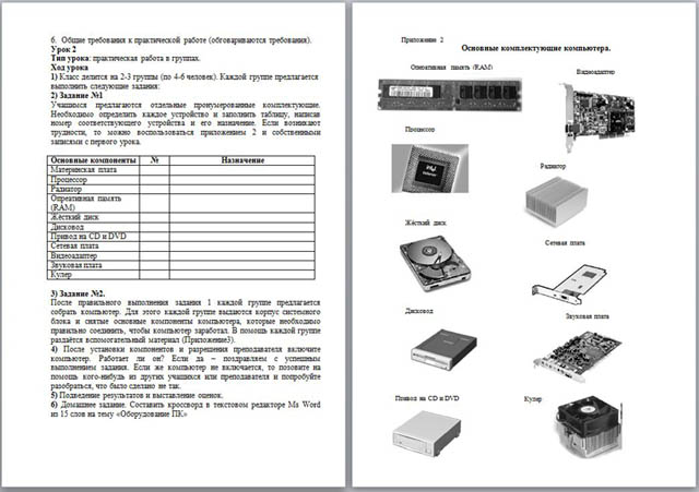 Схема устройства компьютера информатика 7 класс