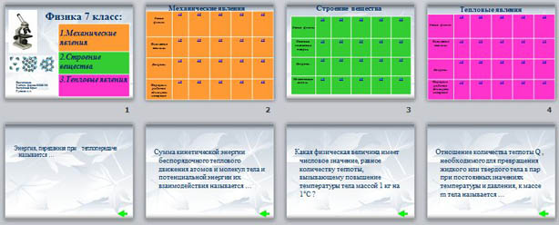 Презентация по физике Итоговая игра-соревнование в 7 классе