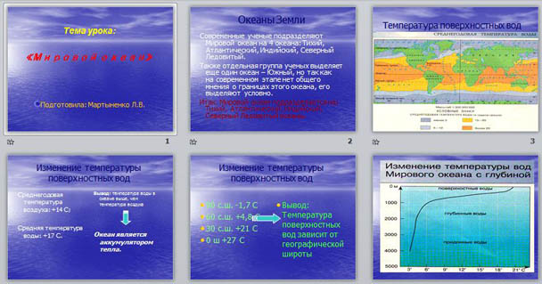Презентация по географии Мировой океан