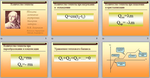 Количество теплоты презентация