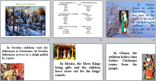 презентация по английскому языку Встреча Санты