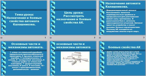 презентация по ОБЖ Назначения и боевые устройства автомата Калашникова