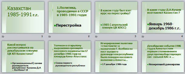 Презентация по истории Казахстан 1985-1991