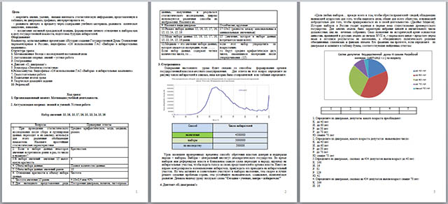 разработка урока по математике по теме наглядное представление электорально статистической информации