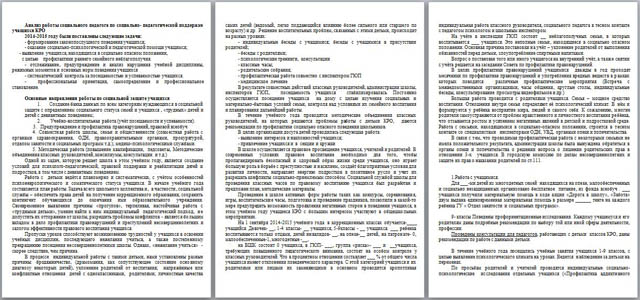 Анализ работы социального педагога по социально- педагогической поддержке учащихся КРО