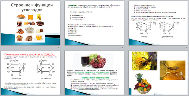Презентация по биологии на тему Строение и функции углеводов