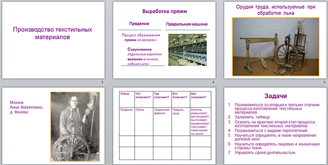 Презентация по технологии на тему Производство текстильных материалов