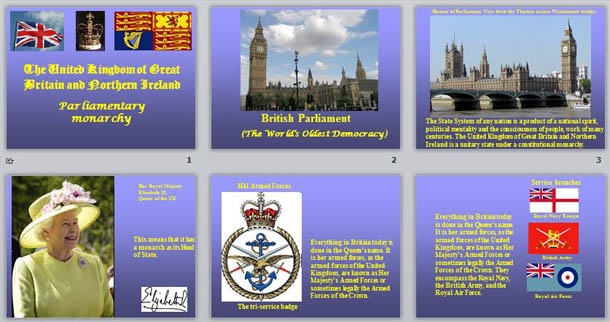 Презентация по английскому языку The United Kingdom of Great Britain and Northern Ireland. Parliamentary monarchy