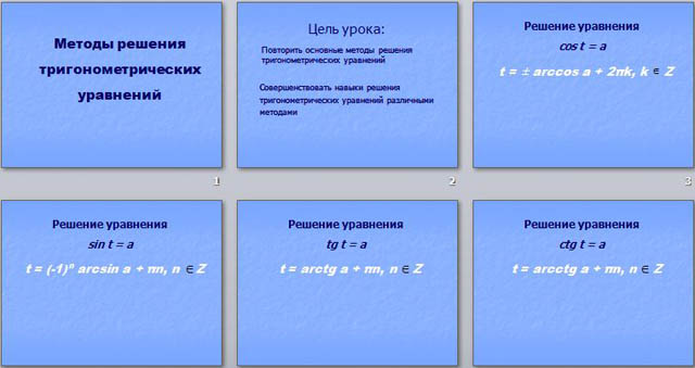 презентация по математике Решение простейших тригонометрических уравнений