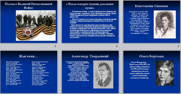Презентация по литературе Поэты о Великой Отечественной войне
