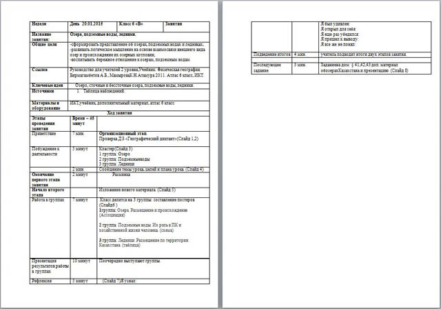 План урока по географии на тему Озера, подземные воды и ледники