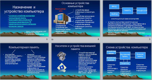 Презентация к уроку информатики Устройство персонального компьютера