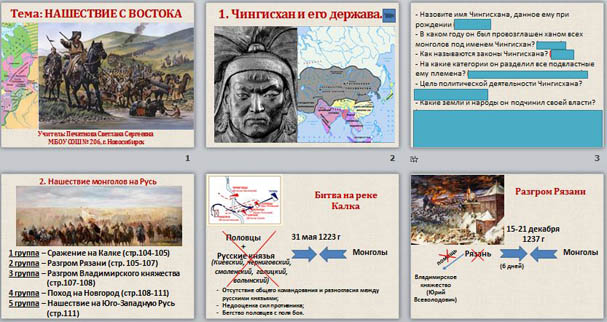 Презентация по истории Нашествие с Востока