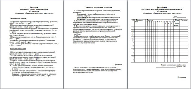 Методическая разработка на тему «Итоговая аттестация обучающихся объединения Начальное техническое творчество» в форме тестирования