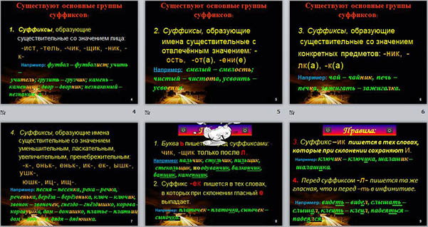 Презентация по русскому языку Правописание суффиксов