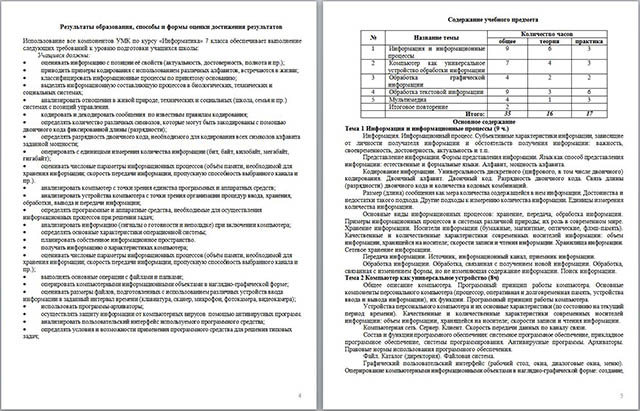 Рабочая программа по информатике (для 7 класса)