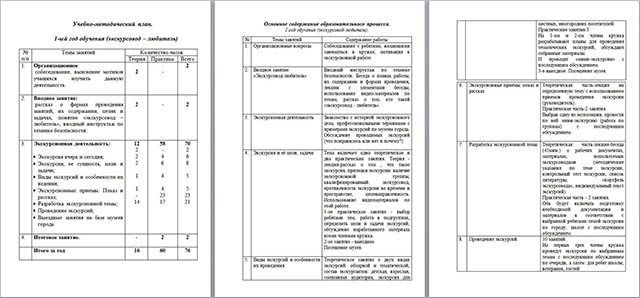 Технологическая карта экскурсовода образец