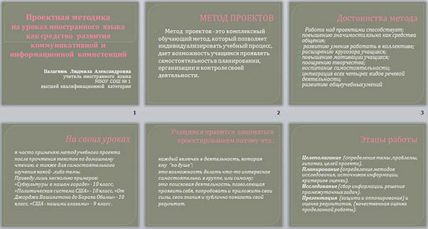 Презентация Проектная методика на уроках иностранного языка как средство развития коммуникативной и информационной компетенций