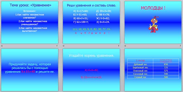 Презентация к уроку математики по теме Уравнения