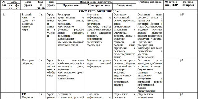 Рабочая программа по русскому языку (6 класс, индивидуальное обучение на дому)