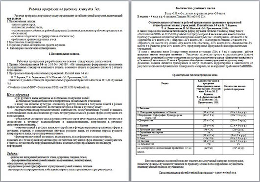 Рабочая программа по русскому языку для 7 класса