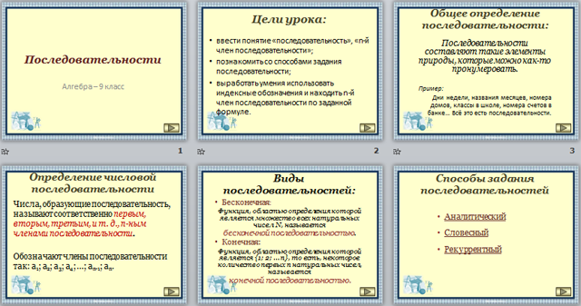 Презентация по алгебре Последовательности