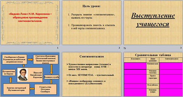 9 класс бедная лиза презентация