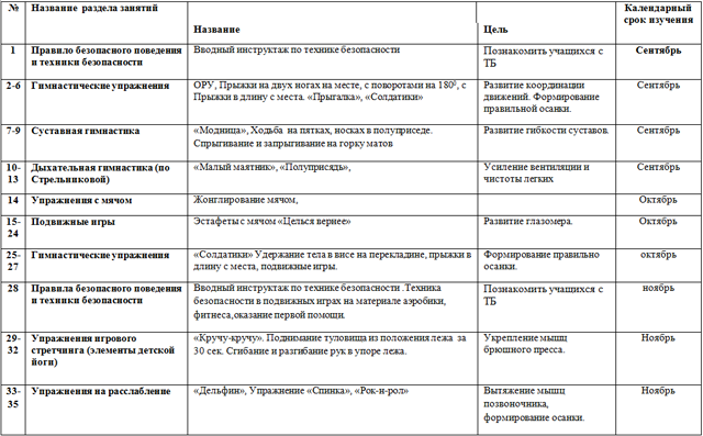 Программа внеурочной деятельности по спортивно-оздоровительному направлению Фитнес-аэро