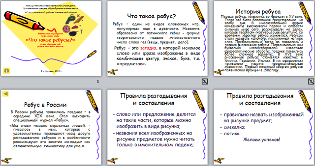 Презентация для внеклассного мероприятия по русскому языку для начальных классов Что такое ребусы?