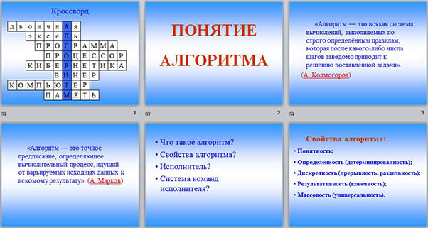 презентация по математике на тему Понятие алгоритма. Свойство алгоритма