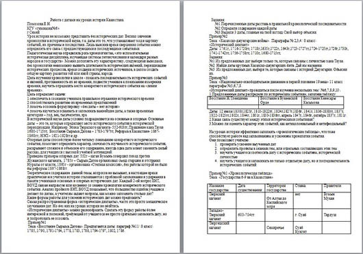 Материал по истории Работа с датами на уроках истории Казахстана