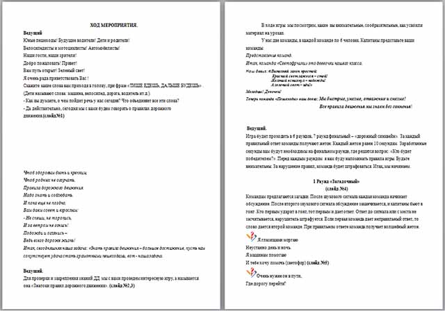 Классный час на тему Знатоки правил дорожного движения