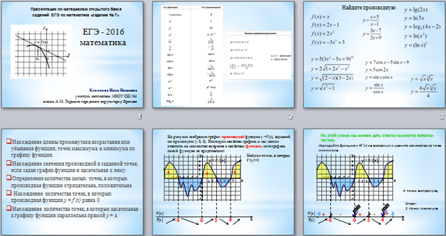  презентация по подготовке к ЕГЭ по математике 
