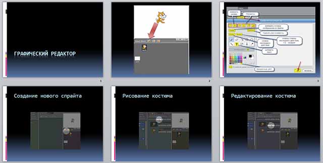 Разработка и презентация урока по информатике по теме Графический редактор в программе Scratch