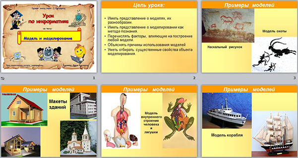 Презентация к уроку информатики Модель и моделирование