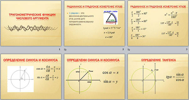 Тригонометрические функции числового аргумента 10 класс презентация