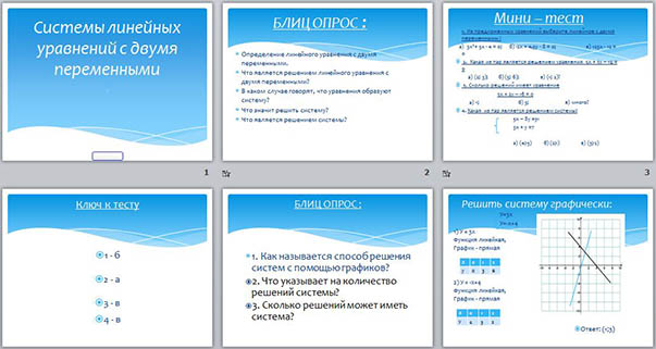 Презентация к уроку математики на тему Системы линейных уравнений с двумя переменными