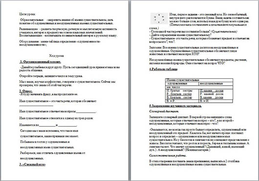 Конспект урока по русскому языку на тему Одушевленные и неодушевленные имена существительные