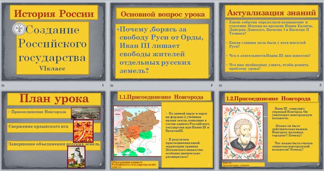 Презентация по истории по теме Создание Российского государства