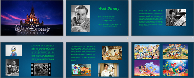 Презентация по английскому языку Walt Disney