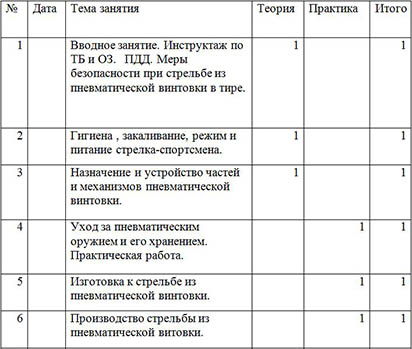 Программа кружка Меткий стрелок