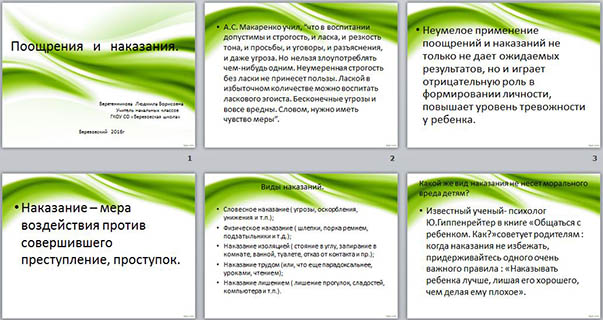 Поощрения и наказания презентация