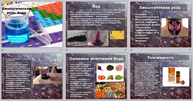 Презентация биологическая роль йода