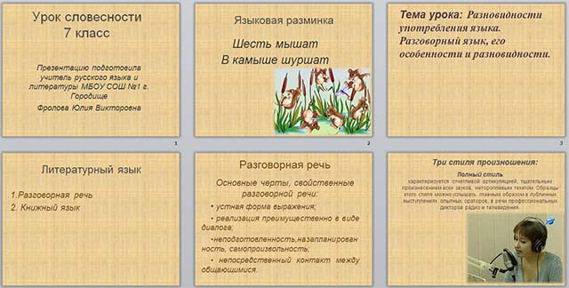 Разновидности употребления языка. Разговорный язык, его особенности и разновидности (презентация)