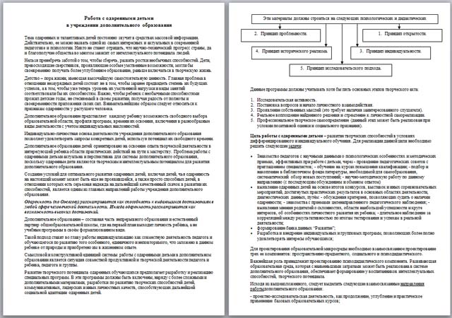 Работа с одаренными детьми в учреждении дополнительного образования  (материал)