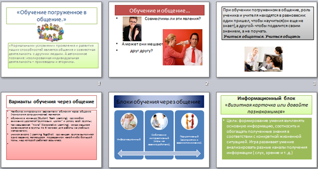 Обучение погруженное в общение презентация