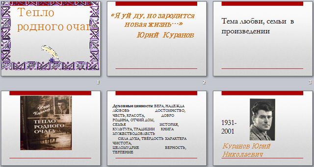 Тепло родного очага презентация