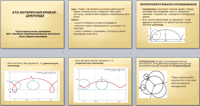 Эта интересная кривая - циклоида презентация