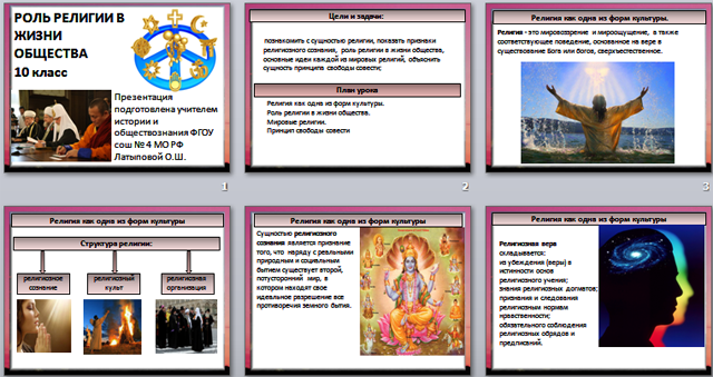 Презентация общество 8 класс религия